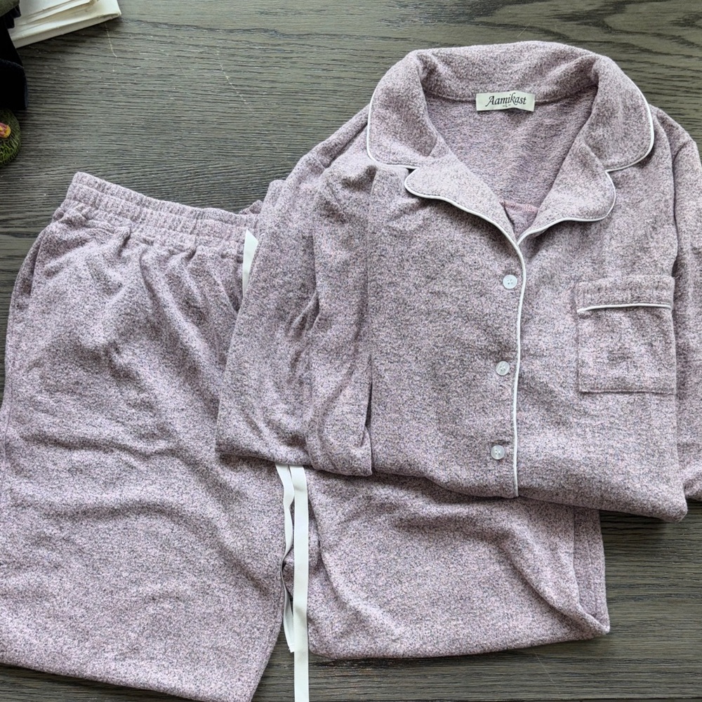 Heathered Purple Pink Pajama Set